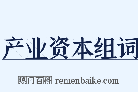 产业资本组词是什么意思的图片